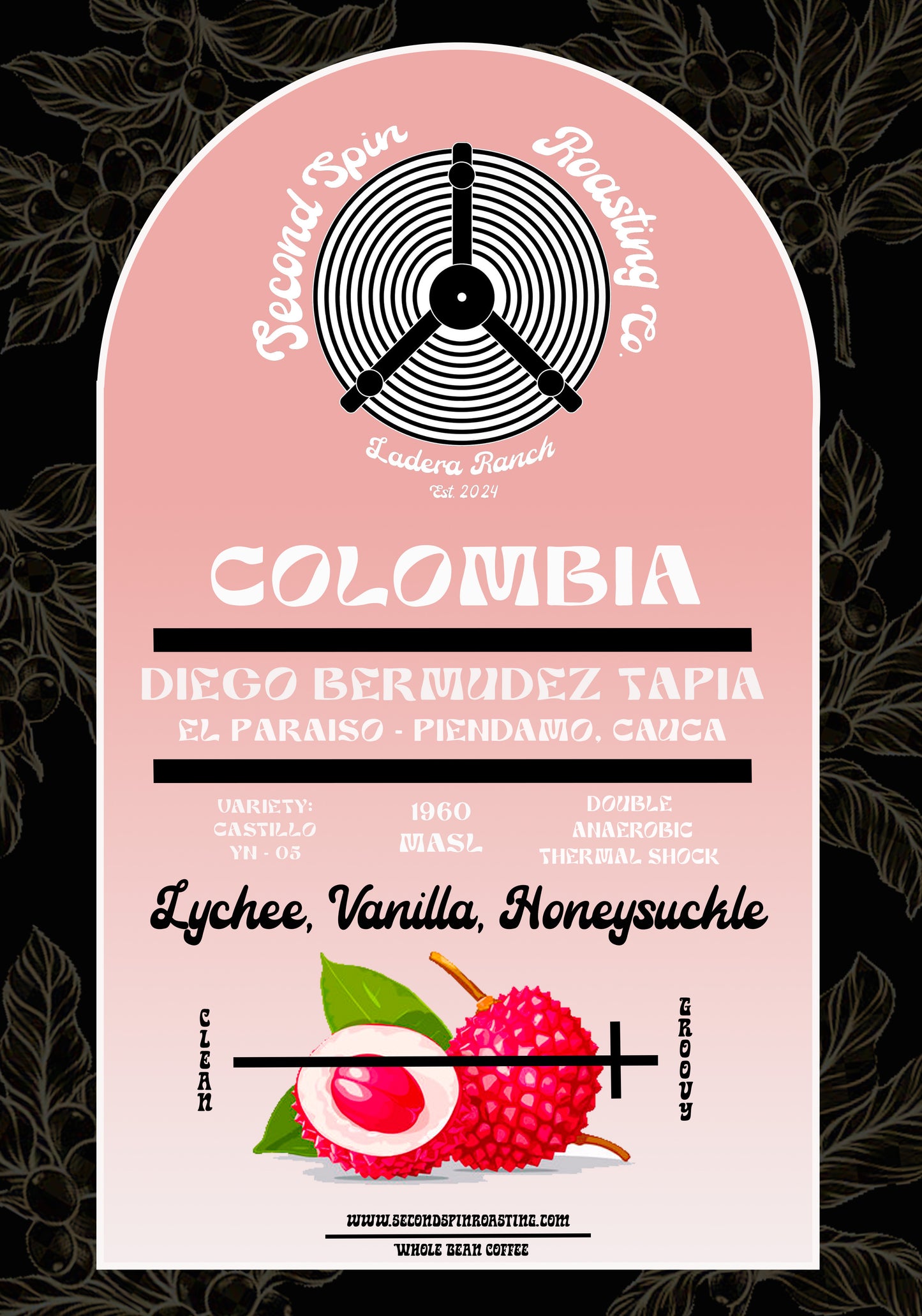 Colombia - Piendamo, Cauca - Finca El Paraíso - Diego Bermudez Tapia - Lychee Castillo - Biocatalisys Thermal Shock