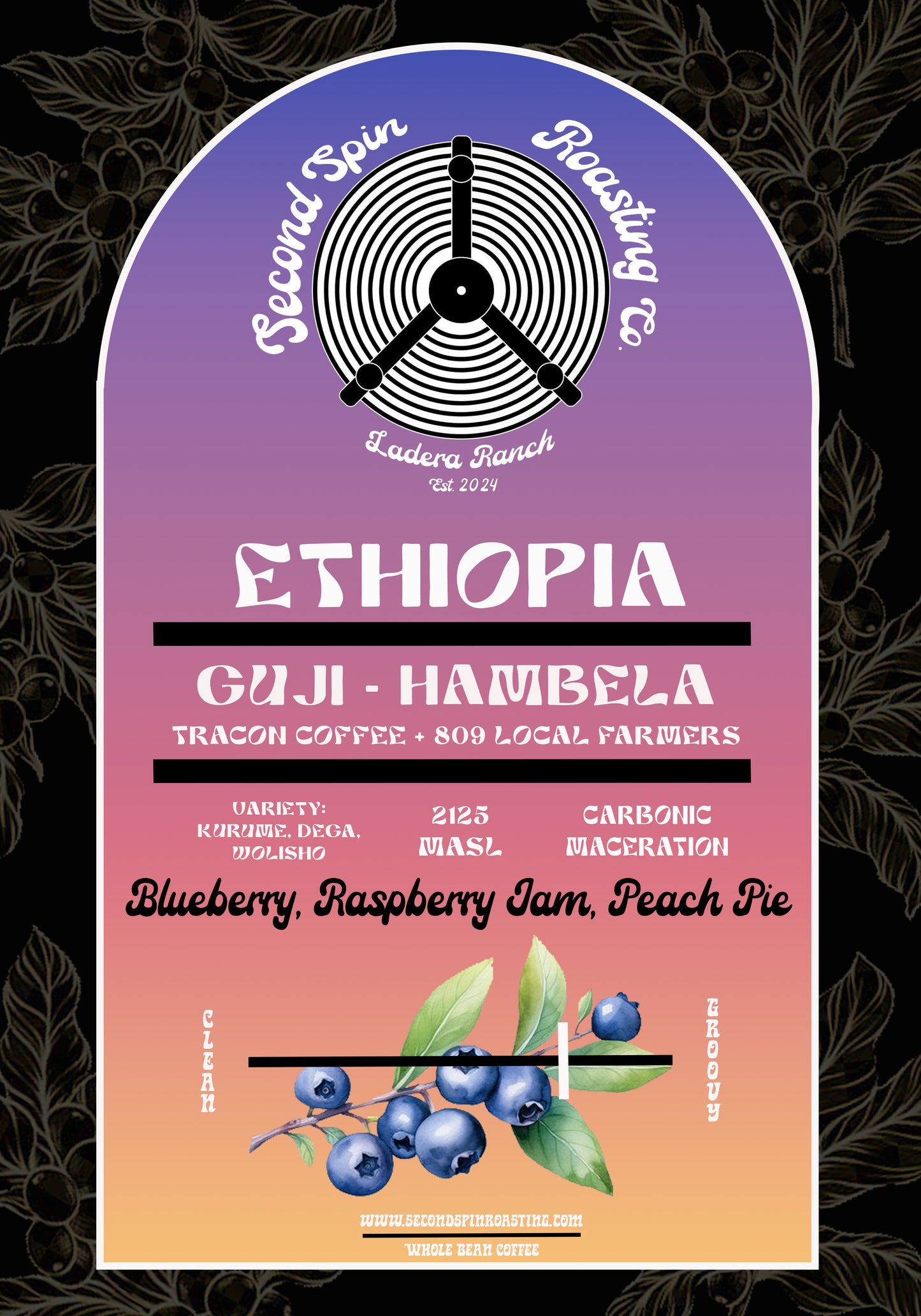 ** Limited Release ** Ethiopia - Guji - Hambela - Tracon Coffee - Carbonic Maceration Natural