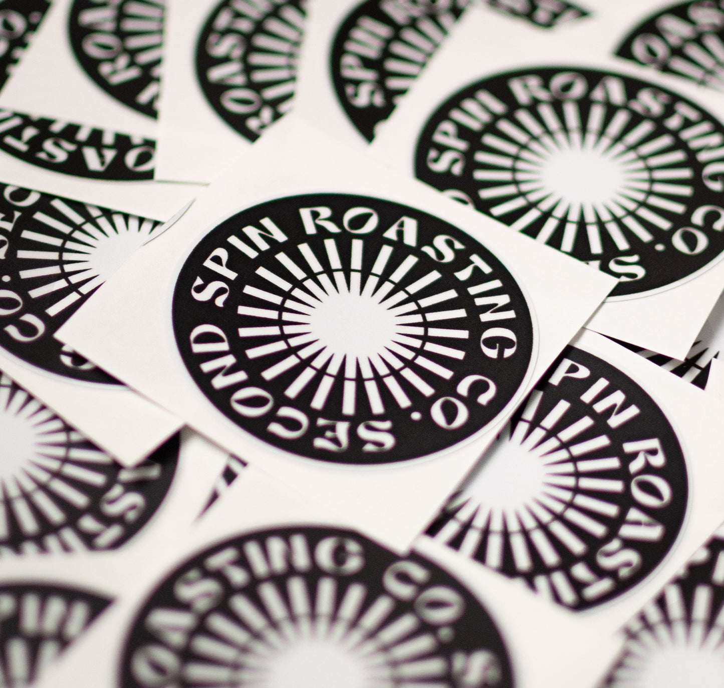Second Spin Roasting Co. Sunburst Logo Stickers