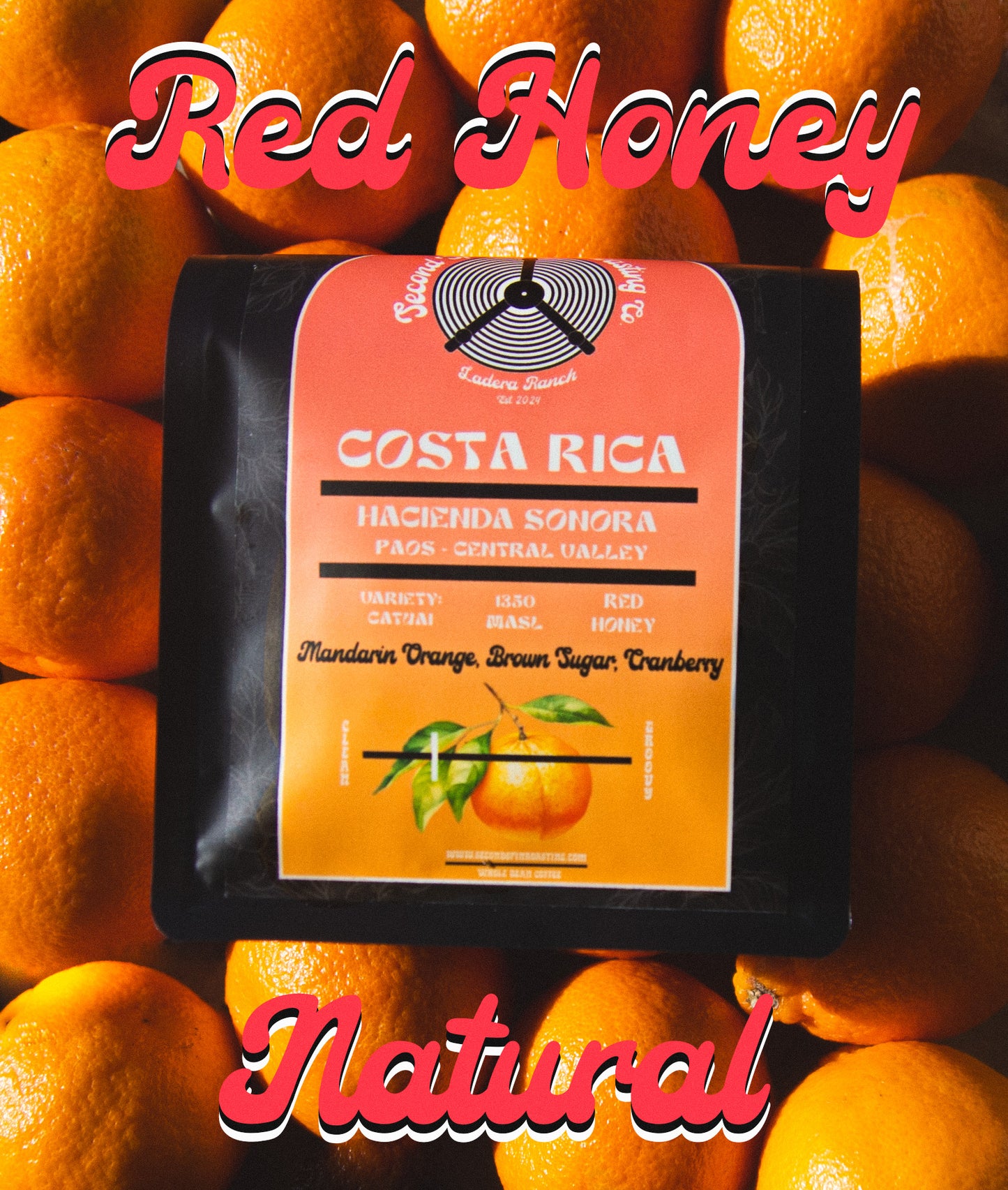 Costa Rica - Poas, Central Valley - Hacienda Sonora - Red Honey Natural