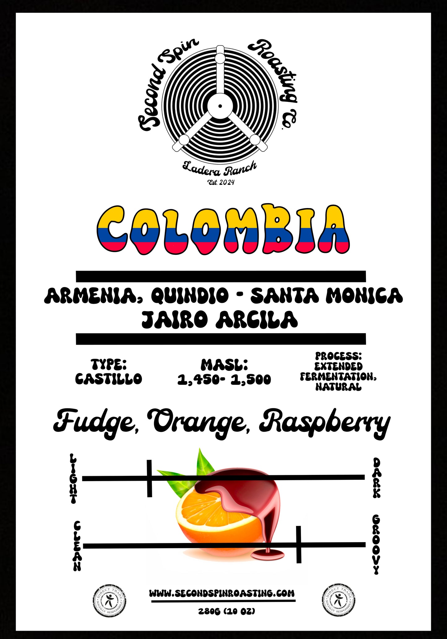 Colombia - Armenia, Quindio - Jairo Arcila - 200 Hour Extended Fermentation - Natural