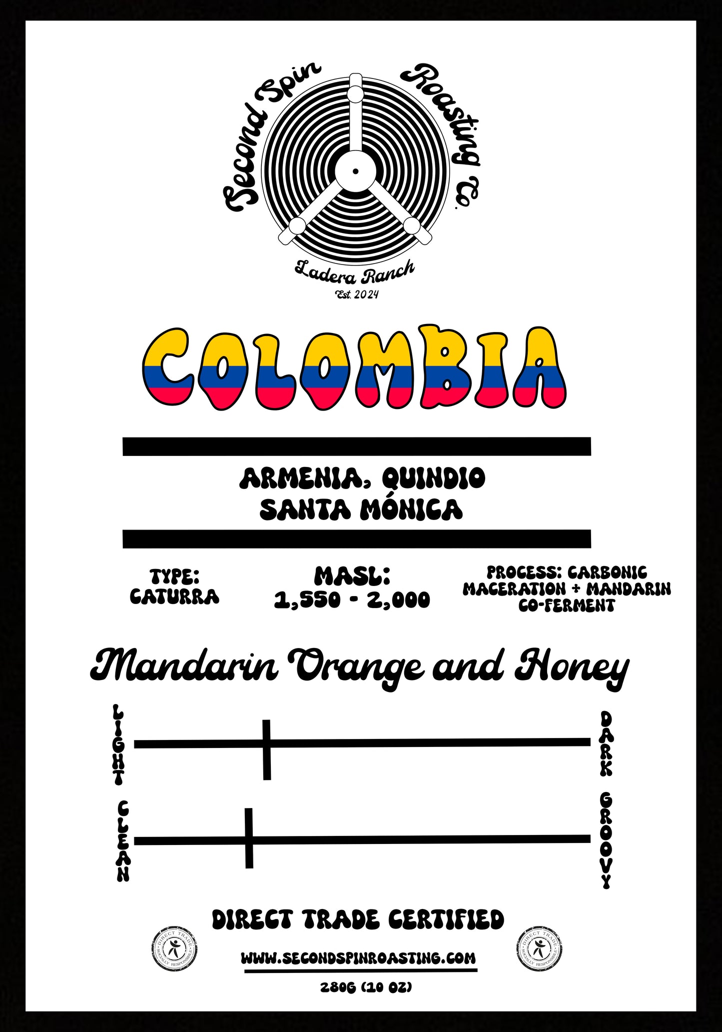 Colombia - Armenia, Quindio - Carbonic Maceration + Mandarin Co-Ferment