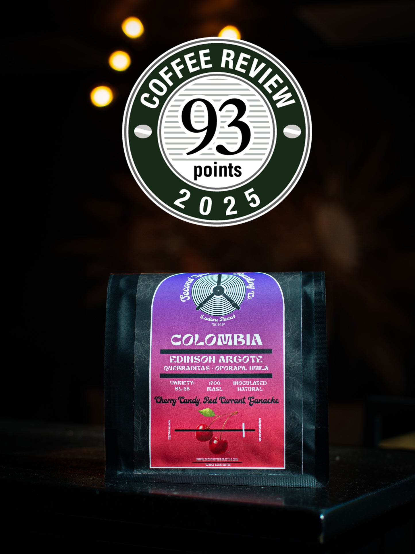 ** Temporarily Sold Out ** - Colombia - Oporapa, Huila - Quebraditas - Edinson Argote - SL-28 - Advanced Natural