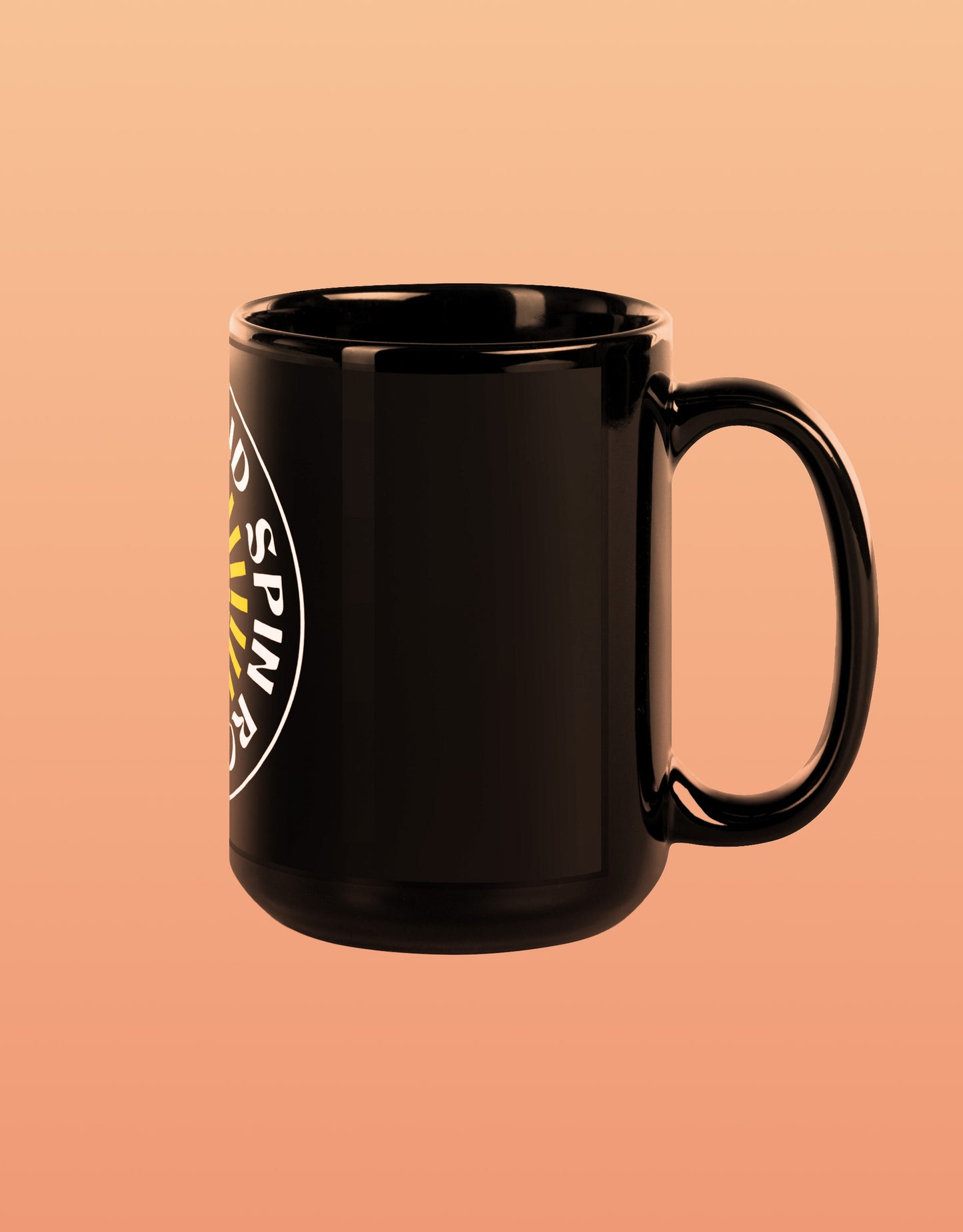 Second Spin Roasting Co. Sunburst Glossy Black Mug